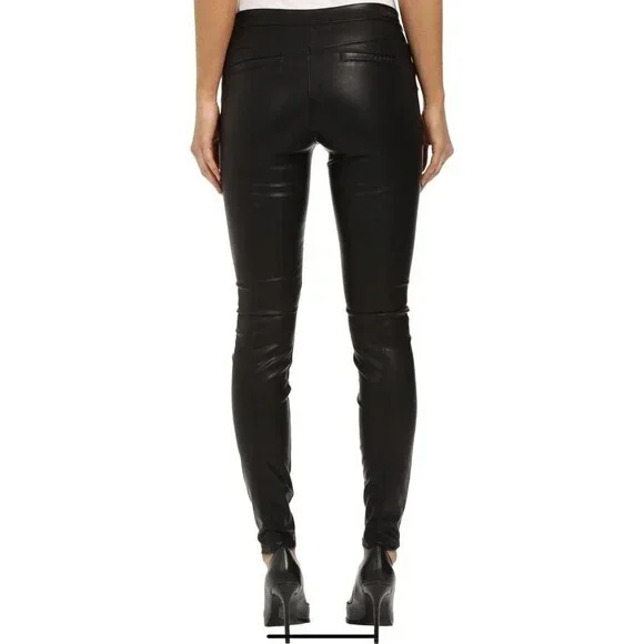 BLANK NYC Black Vegan Leather & Suede Leather Pants Leggings Women's 24 NWTS (k) - Picture 3 of 12